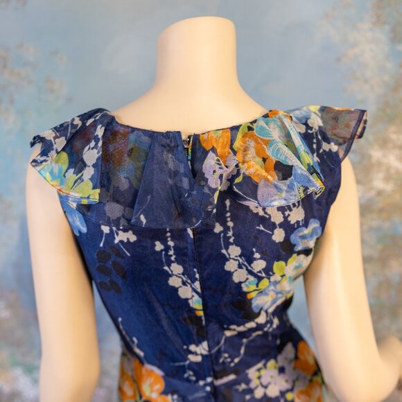 Vintage Berkertex Sleeveless Floral Maxi Dress (Made in England) * Small - Picture 13 of 16